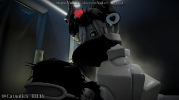 Horny girl gets fucked around the room until we are sweating~