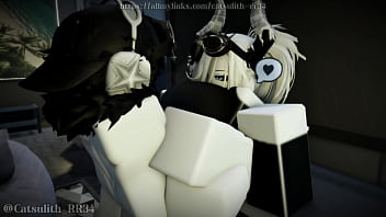 Horny girl gets fucked around the room until we are sweating~