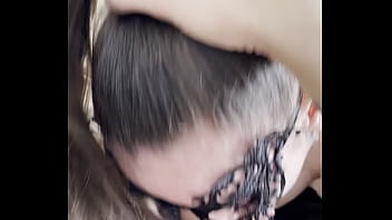 Beautiful girl made a deep blowjob