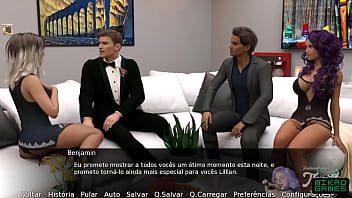 Fiz menage na boate de swing com uma coroa e a garçonete