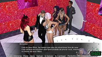 Fiz menage na boate de swing com uma coroa e a garçonete