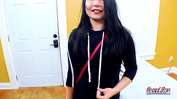 Horny sexy brunette sporty whitney rubs her pussy and milks a juicy cock