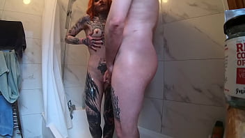 Intimate shower with tattooed latina xio xander