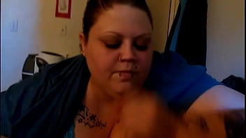 Bubbles going crazy on her hubby's cock