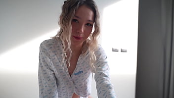 Pov with a hot modest blonde