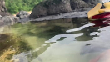 My cum floated into the open ocean