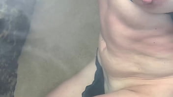 My cum floated into the open ocean