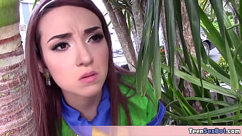 Cookie seller teenie rough fucked