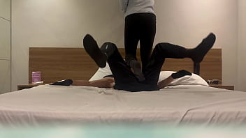 Ballbusting in bed part 2