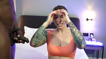 Ava gags on shadow’s huge bbc while cuck watches