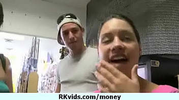 Desperate teen naked in public and fucks to pay rent 11