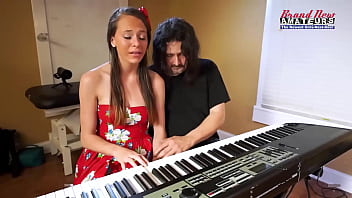 Brunette coed cloe sucks a cock and gets her twat deeply fucked and jizzed