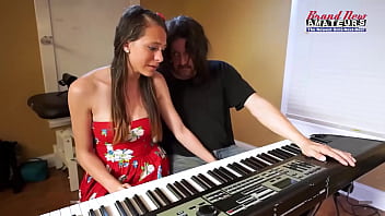 Brunette coed cloe sucks a cock and gets her twat deeply fucked and jizzed