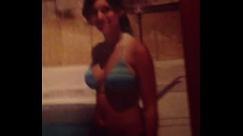 Tribute on brunette slut in swimsuit