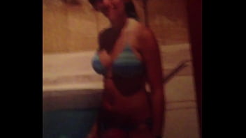 Tribute on brunette slut in swimsuit