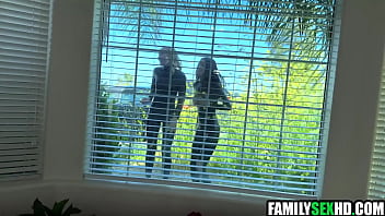 Step unlce threesome banging step niece & step daughter