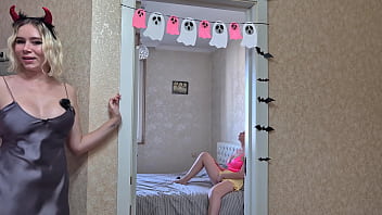 Two girls caught masturbating – lesbian moans and wet fingers