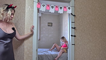 Two girls caught masturbating – lesbian moans and wet fingers