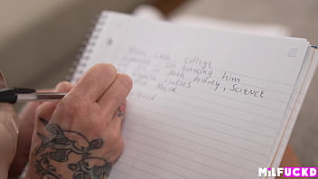 Blonde milf tutors bad boy in the bedroom