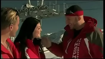 Roxy has two skiers work their way inside her at the same time