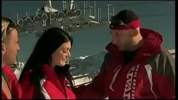 Roxy has two skiers work their way inside her at the same time