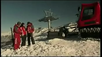 Roxy has two skiers work their way inside her at the same time