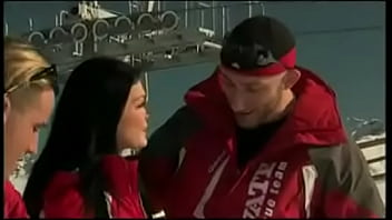 Roxy has two skiers work their way inside her at the same time