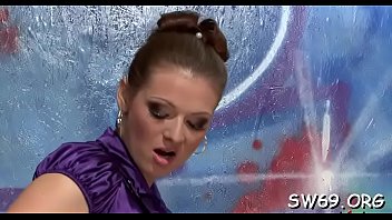 Gilr permeated by large toy