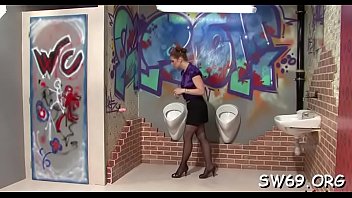 Gilr permeated by large toy