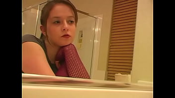 A chubby cute girl spends the day at her daddy's house