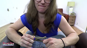 Hot busty nerdy kay lee gives a bj and gets her twat and ass banged