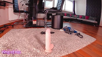 Curvaceous a naughty reverse cowgirl dildo ride