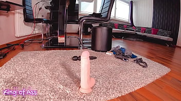 Curvaceous a naughty reverse cowgirl dildo ride