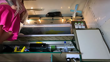 Hot bitch with no panties really turns me on at work