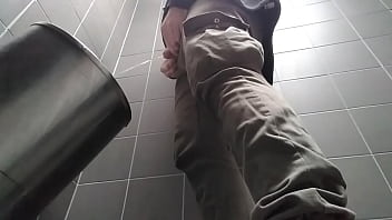 Uncut Man Peeing In A Public Toilet thumbnail