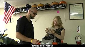 Sexy teen nails her butt on hard dick for cash 14