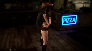 Randy skinny tifa lockhart poses half naked at a local nightclub for cash