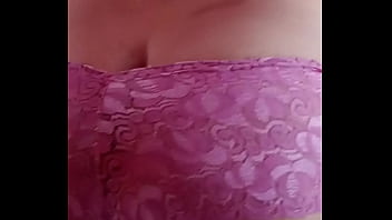 Modelando panty de encaje rosita por poco me descubren