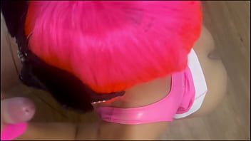 My latina stepmommy dresses up in pink lingerie to suck me dry and fuck doggystyle