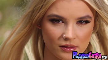 Glamrous all natural naked teen blondie basks in the afternoon sun