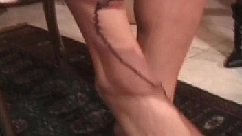 Brunette babe gets tied in ropes and ass