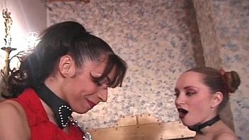 Brunette babe gets tied in ropes and ass