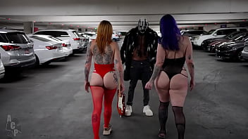 The goth pawgs devour bbc in public 3sum pt 2