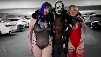 The goth pawgs devour bbc in public 3sum pt 2 The goth pawgs devour bbc in public 3sum pt 2