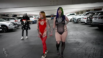 The goth pawgs devour bbc in public 3sum pt 2