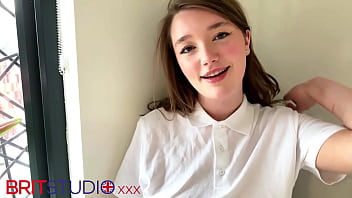 British teen sucks cock in a polo shirt