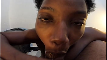 Cumslut of the ebony girl she drank every dripping drooling moment of the cumload out of this cock jhodez1