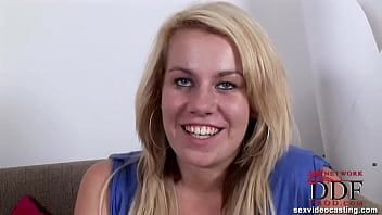 Hot blooded babe at casting