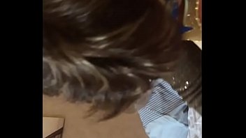 Masked cougar giving a guys great head