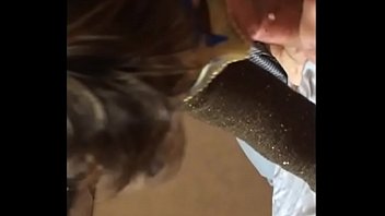 Masked cougar giving a guys great head